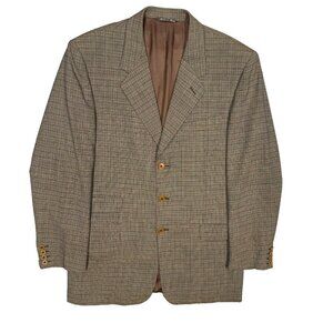 Barneys New York Redaelli Hopsack Blazer Loro Piana 110s Sport Coat Italy 42 L